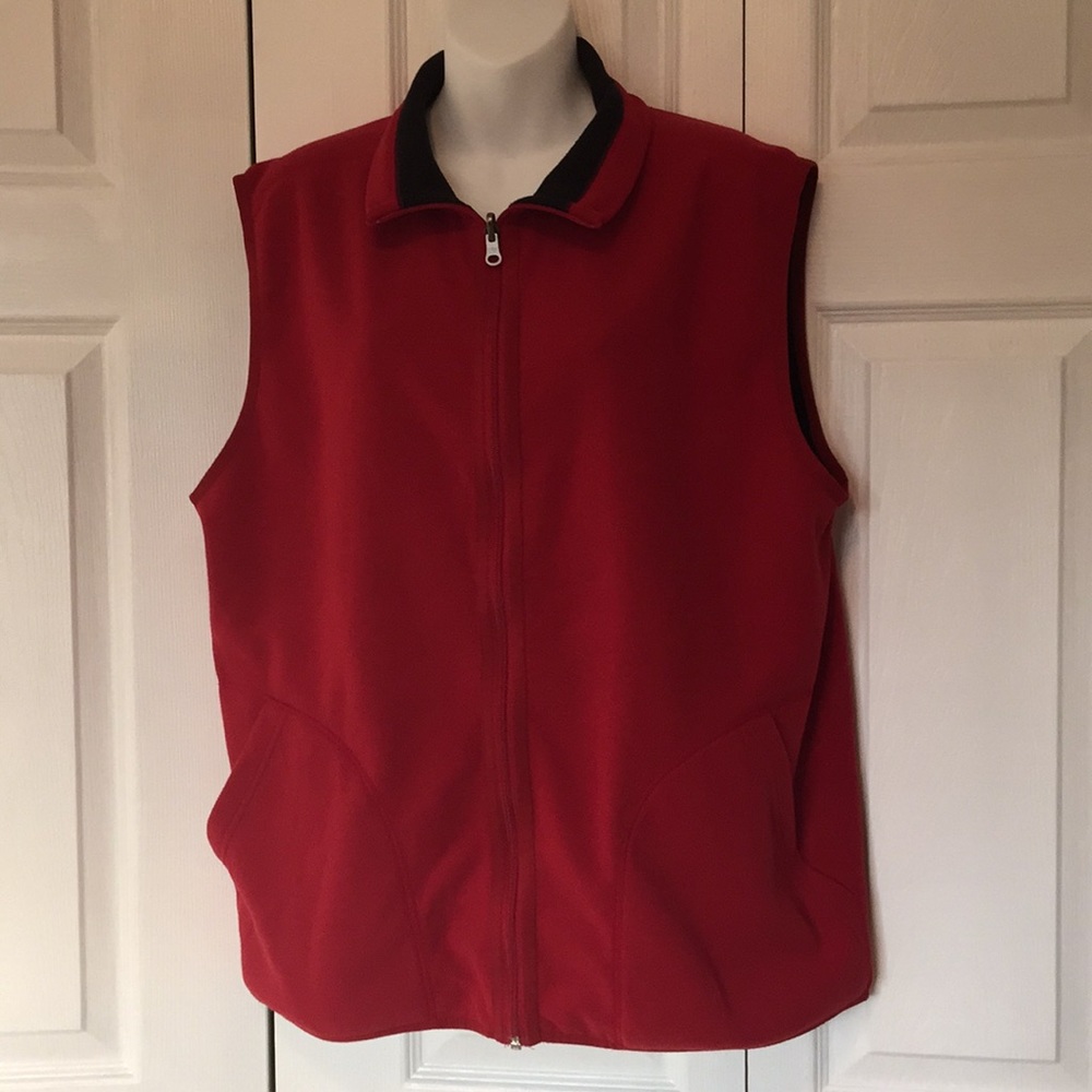 L L Bean men’s fleece vest reversible